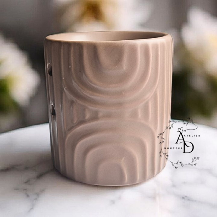 BRÛLE-PARFUM BRUN A VAGUES