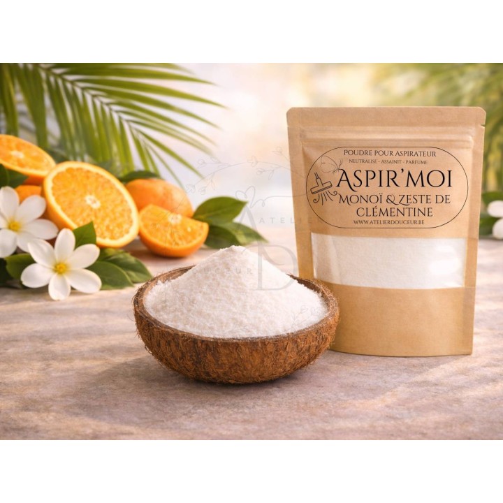POUDRE D'ASPIRATEUR : MONOÏ & ZESTE DE CLÉMENTINE